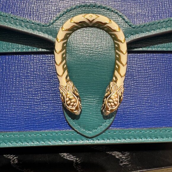 GUCCI #R Super Mini Dionysus Crossbody Bag In Blue - Picture 3 of 14